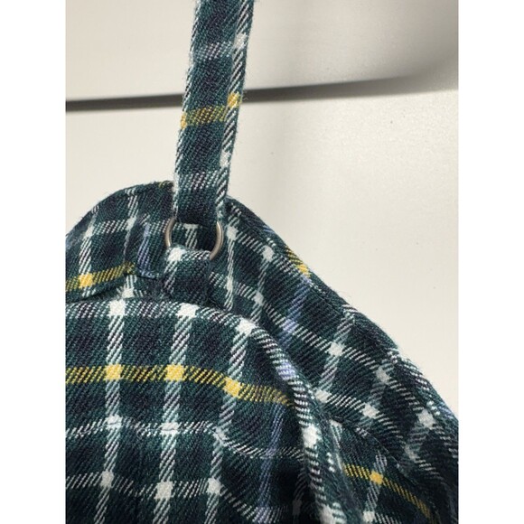 AEROPOSTALE Womens Small Plaid Zip Front Dress Spaghetti Strap Dark Academia Y2K - Picture 3 of 9